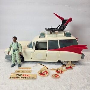 Vintage 1984 Kenner Ghostbusters Ecto-1 Vehicle w. Winston Zeddemore Figure